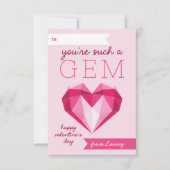 そのような宝石教室のバレンタインデーのカード 招待状 (正面)