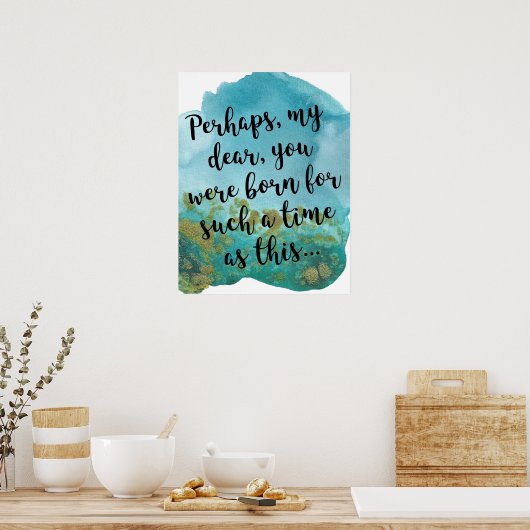 "そのような時間の間生まれました"の聖なる書物、経典の芸術 ポスター (キッチン)