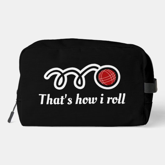 そのようにして私は転がおもしろいトラベルバッグ ドップキット (裏面)