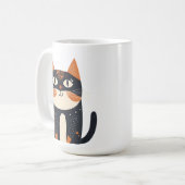 そのイラストレーションは可愛い子猫を描いている コーヒーマグカップ (正面左)