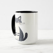 そのイラストレーションは可愛い子猫を描いている。 マグカップ (正面左)