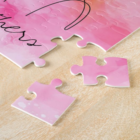 そのインスパイア他美しい女性アートカスタム文字 ジグソーパズル (側面)