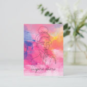 そのインスパイア他美しい女性アートカスタム文字 ポストカード (スタンド正面)