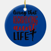 そのキックボクシングおばさん生活キックボクサーおばさん セラミックオーナメント (裏面)