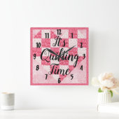 そのキルティングの時間 スクエア壁時計 (ホーム)