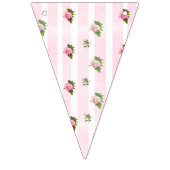 そのギルフローラシックなピンクのローズベビーシャワーバナー バンティングフラッグ (第2の旗)