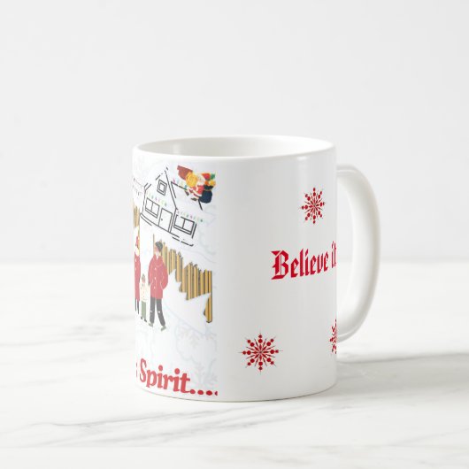 そのクリスマススピリット2024年デザインクリヤスコレクション コーヒーマグカップ (正面右)