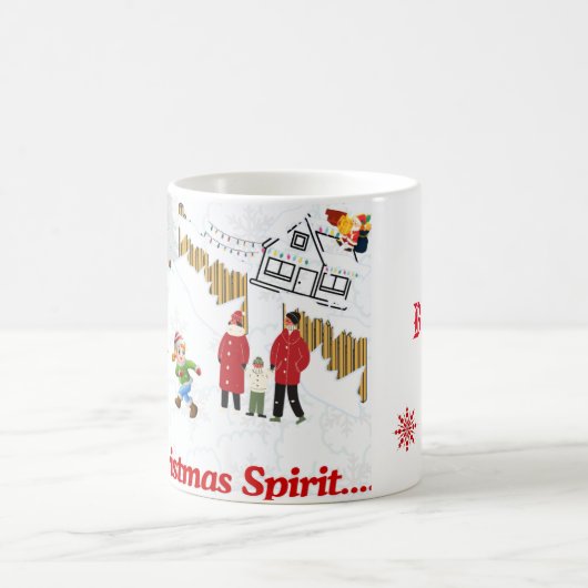 そのクリスマススピリット2024年デザインクリヤスコレクション コーヒーマグカップ (中央)