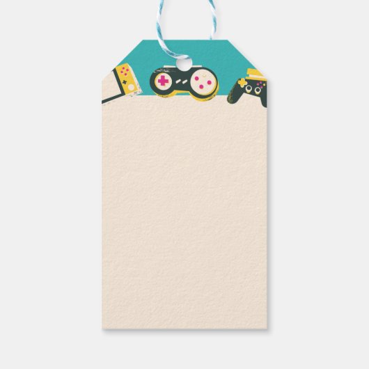 そのゲームタイムキッズゲパーソナライズされたーム誕生日 ギフトタグ (裏面)