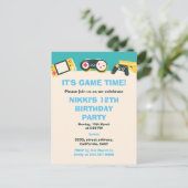 そのゲームタイムキッズゲパーソナライズされたーム誕生日 ポストカード (スタンド正面)