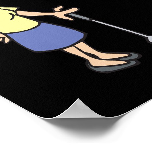 そのゴルフのカップルが一緒に滞在 ポスター (角)