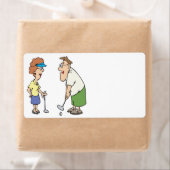 そのゴルフのカップルが一緒に滞在 ラベル (インサイチュ)