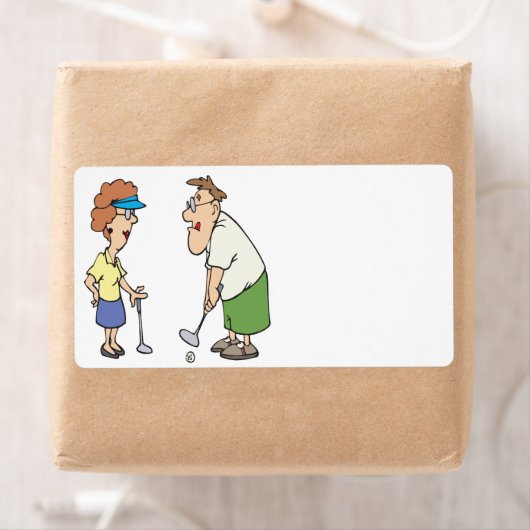 そのゴルフのカップルが一緒に滞在 ラベル (インサイチュ)