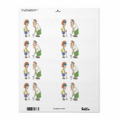 そのゴルフのカップルが一緒に滞在 ラベル (フルシート)