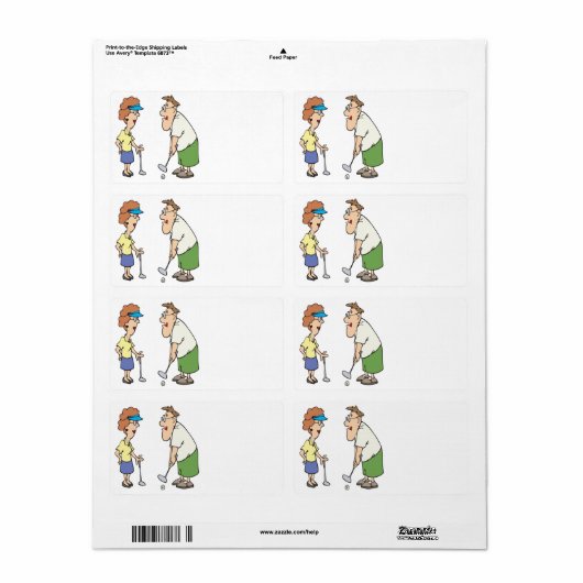 そのゴルフのカップルが一緒に滞在 ラベル (フルシート)