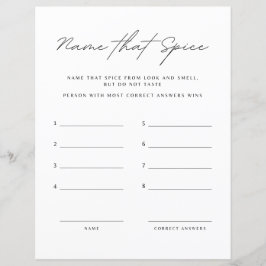 そのスパイスの名前ブライダルシャワーゲーム