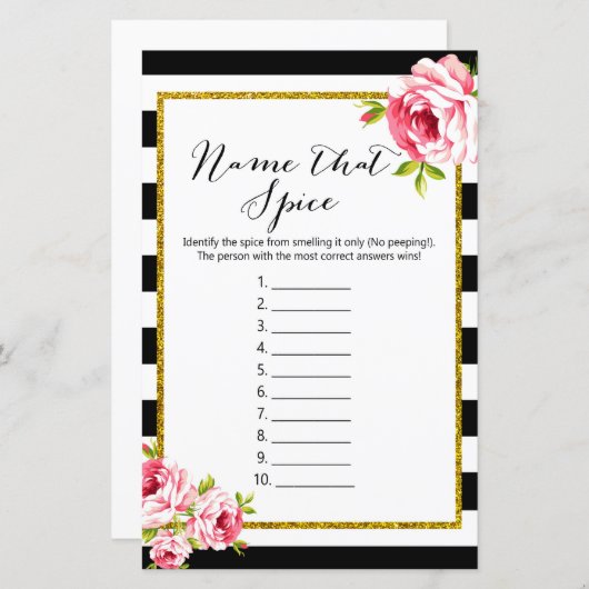 そのスパイスの名前 – ブライダルシャワーゲーム (正面/裏面)