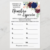 そのスパイスブライダルシャワー英語ゲスペインのーム (裏面)