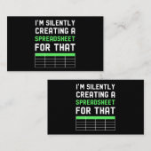 そのスプレッドシートを黙って作成 名刺 (正面/裏面)