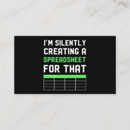 そのスプレッドシートを黙って作成 名刺