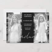 そのスペインの後、ミニマル白黒2写真グラード 招待状 (正面)