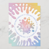 そのスライムタイム虹のスプラット誕生日パーティー シーズンカード (正面/裏面)