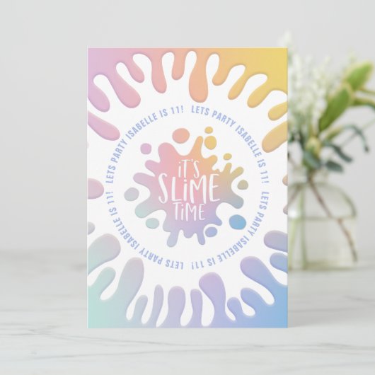 そのスライムタイム虹のスプラット誕生日パーティー シーズンカード (スタンド正面)