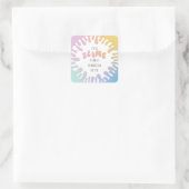 そのスライムタイム虹の誕生日パーティーのシール スクエアシール (バッグ)