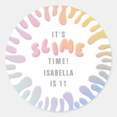 そのスライムタイム虹の誕生日パーティーのシール ラウンドシール (正面)