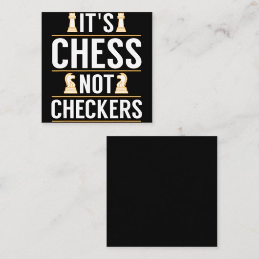 そのチェスクールはプレーチェッカーヤーのギフトギフトではない スクエア名刺 (正面/裏面)