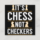 そのチェスクールはプレーチェッカーヤーのギフトギフトではない スクエア名刺 (正面)