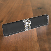 そのチェスクールはプレーチェッカーヤーのギフトギフトではない デスクネームプレート (側面)