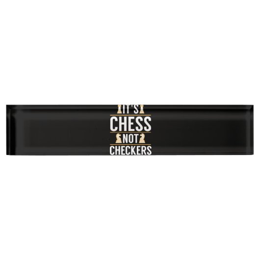 そのチェスクールはプレーチェッカーヤーのギフトギフトではない デスクネームプレート (正面)