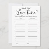 そのチューンゲームの名前ブライダルシャワー 招待状 (正面)