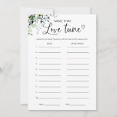 そのチューンゲームの名前ブライダルシャワー 招待状 (正面)