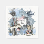 そのティータイムダストブルーアリスワンダーランド スタンダードカクテルナプキン (正面)