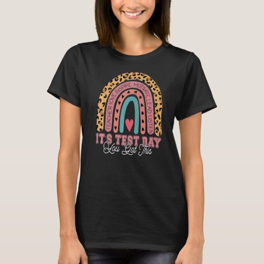 そのテストの日得この虹のテストの日茶 Tシャツ (正面)