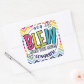 そのテスト吹の追加メッセージおめでとうございます スクエアシール (封筒)