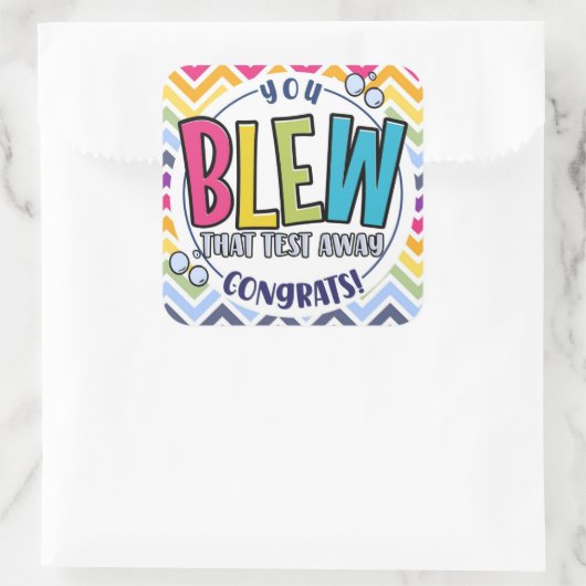 そのテスト吹の追加メッセージおめでとうございます スクエアシール (バッグ)