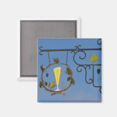 そのテーマを表す錬鉄製の看板 マグネット (正面/裏面)