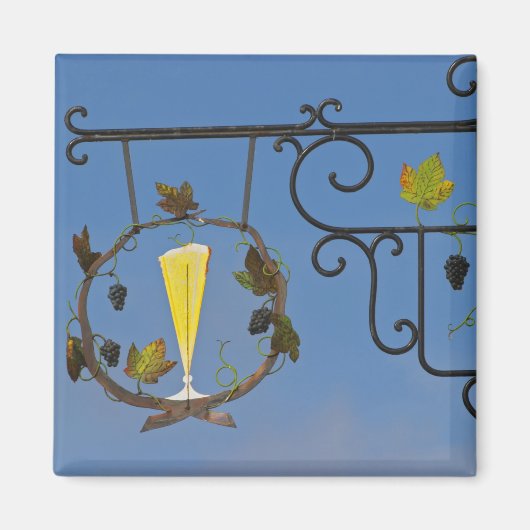 そのテーマを表す錬鉄製の看板 マグネット (正面)