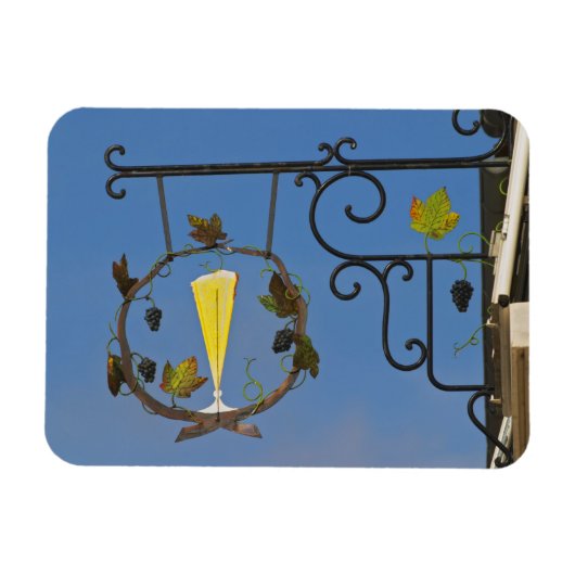 そのテーマを表す錬鉄製の看板 マグネット (横)