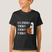 そのトリッキー幽霊ブーおもしろいハロウィンメンズ Tシャツ (正面)