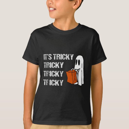 そのトリッキー幽霊ブーおもしろいハロウィンメンズ Tシャツ (正面)