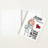 そのナース生活を生きる白人のDIYネームユーモア プランナー手帳 (ディスプレー)