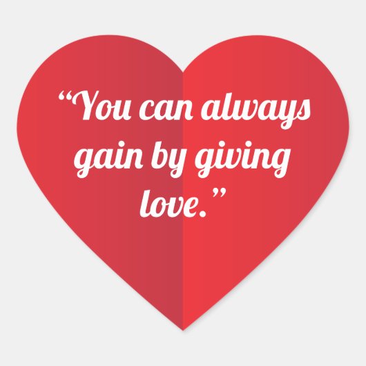 そのハートの愛は君のためだ。シール ハートシール (正面)