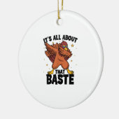 そのバストに関して感謝のトルコをダビング セラミックオーナメント (左)