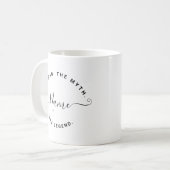 そのパーソナライズされた男を伝説に名付ける コーヒーマグカップ (正面左)