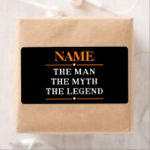 そのパーソナライズされた男を伝説に名付ける ラベル (インサイチュ)