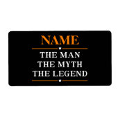 そのパーソナライズされた男を伝説に名付ける ラベル (正面)